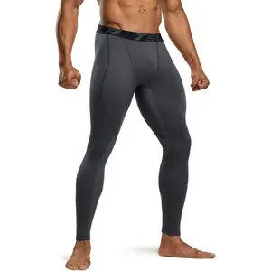 Men's Thermal Compression Pants, Athletic Sports Leggings & Running Tights, Wintergear Base Layer Bottoms