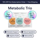 Kind Patches Metabolic Trio Bundle, MB Patches + Berberine Patches + Unpuff Patches, Metabolic Support, Clean Energy, Balanced Gut, Digestive Health, Natural Ingredients, 3 Months Supply