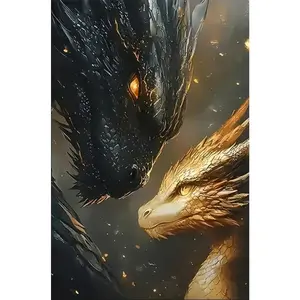 1PCS Mythical Dragon Diamond Painting Kit for Adults DIY Crystal Rhinestone Embroidery Art Home Wall Deco