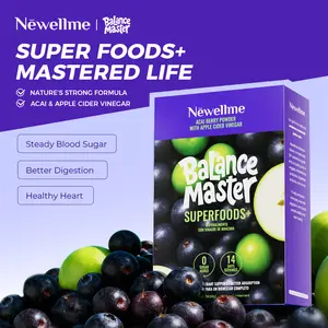 Newellme Balance Master Superfoods+ Acai Berry Powder with Apple Cider Vinegar for Steady Blood Sugar Better Digestion & Healthy Heart