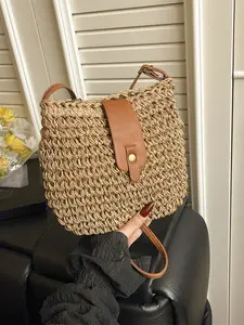 Spring Summer New Handwoven Beach Bag, Shoulder Crossbody, Perfect for Daily Use, Beach Vacation, Playful