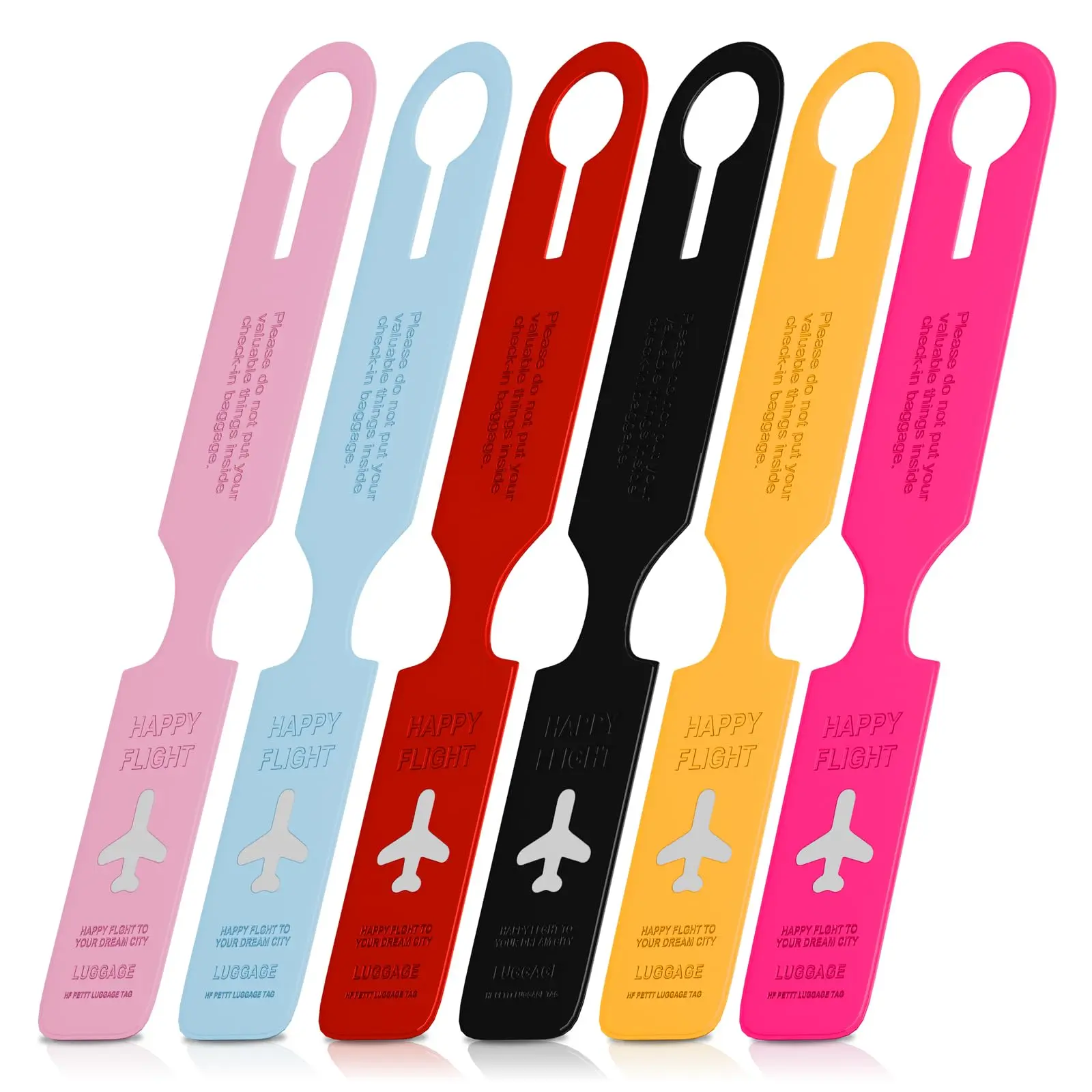 6 Pack Luggage Tags For Suitcases  Travel Tag Baggage Bag Handbag Identifiers With Name Id Card (multicolor)
