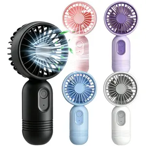LMMAKE Mini Portable Handheld Fan USB Rechargeable 3 Speed Settings Ultra Quiet Lightweight for Office Outdoor Travel Camping Ideal Gift