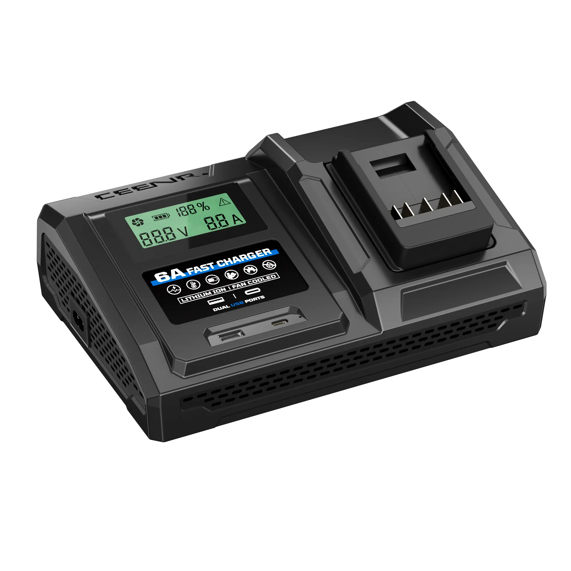 6A Fast Charger for Bosch 18V Lithium-Ion Battery Pack