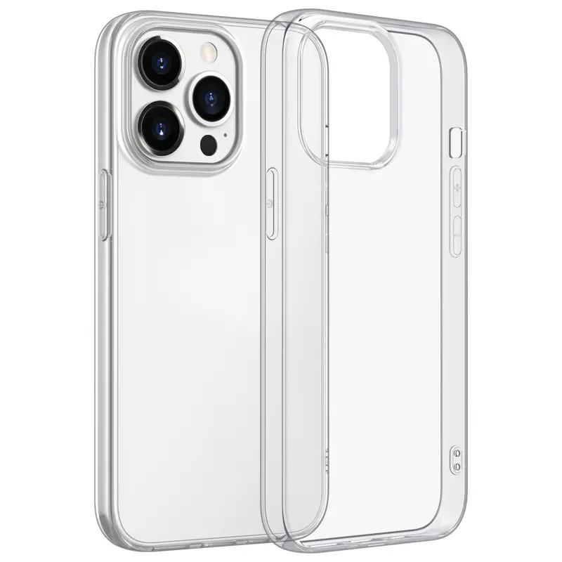 Silicone Ultra-Thin Soft Smartphone Casing, Transparent Protector Back Cover for iPhone 11 12 13 14 15 16 Pro Max 15 Plus Cellphone Accessories