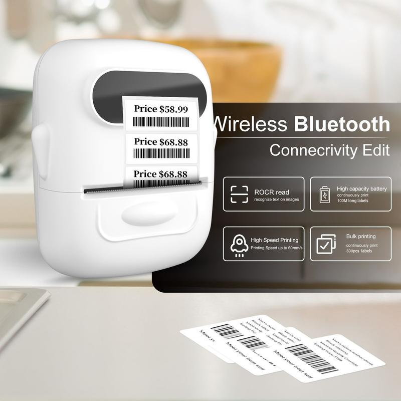 Marklife Label Printer, thermal printer, portable Bluetooth wireless printer, can print thank-you stickers, gift tags, and item labels, suitable as a Valentine's Day gift for family and partners, Super Bowl