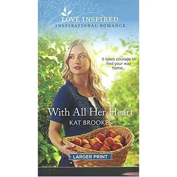 USED Book - With all Her Heart (Love Inspired Large Print) by Kat Brookes (Unknown) - english