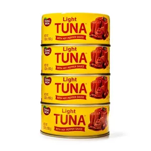 Dongwon Canned Light Tuna with Hot Pepper Sauce 4pk Instant Foods