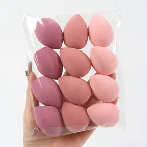 12 Large Makeup Sponges, Multi-Color Makeup Sponges for Blending Foundation, Setting Powder for Flawless Base, Blending Concealer, Blush, Eyeshadow, Dual-Use Wet and Dry Foundation Makeup Sponges, Suitable for All Skin Types Beauty Products
