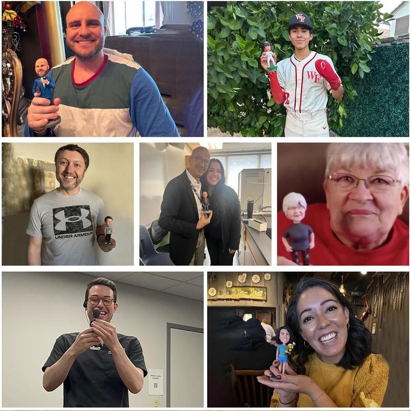 Hand-Made Personalized Figurine - Shimmering Custom Art from Photo - Unique Memorial Christmas Gift - Custom 3D Collectible 6/8/10inch