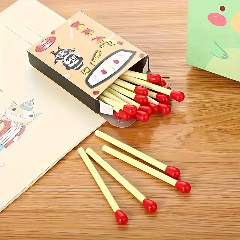 20pcs Portable Matchstick-Shaped Mini Ballpoint Pens - Creative Prize Doodle Art Pens, Specialty Pen, Quirky and Unusual Adorable Stationery, Christmas, Father's Day, Halloween, Easter Gifts, Office Stationery (Styles Shipped Randomly)