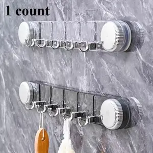 Modern Style Bath Towel Hook with Foldable Hanger, Transparent Ripple Pattern, Suitable for 11 Holidays, Advanced Rotating Suction Design, Suction Cup Hooks, Home Organizer Hook, Storage Hooks