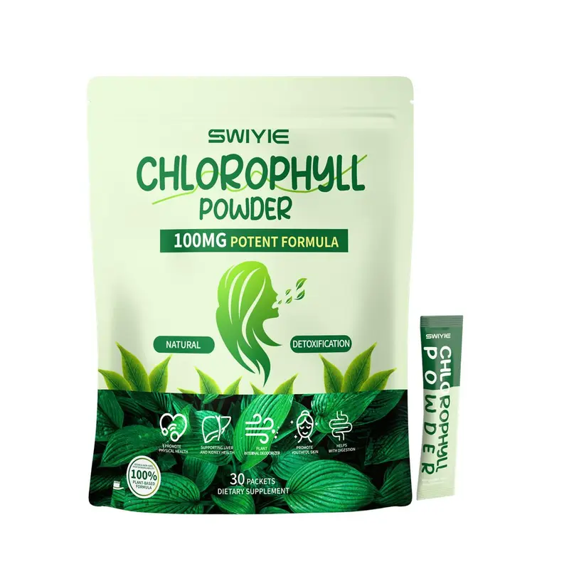 Swiyie Chlorophyll 100mg Potent Formula-Reduce Bloat, Control Odor, Clear Skin, Boost Energy, Support Digestion Nutrition,Skin Clarity & Liver Support, Plant-Based, Sugar-Free