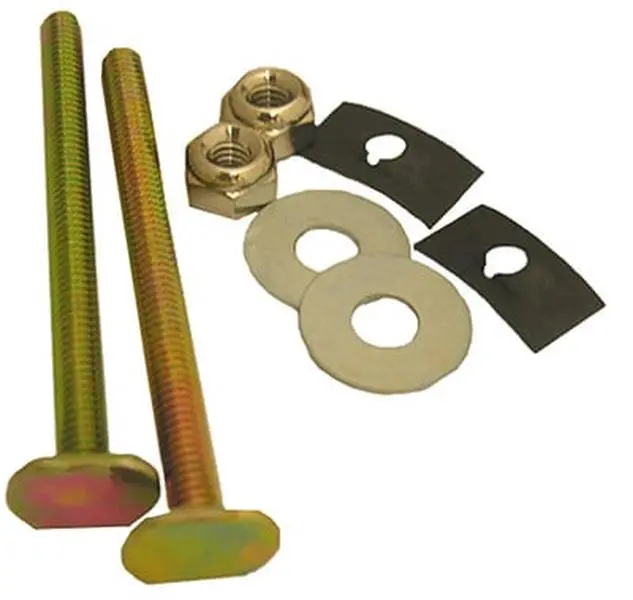 212 MAIN Toilet Fixture Closet Bolt Bowl-to-Floor Kit, Model 04-3633 - 0.25x3.5in Brass Parts, Bathroom Bowl-Securing Accessory