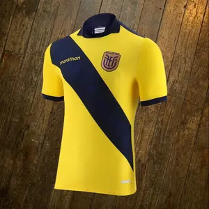 [Hot Jersey] - Ecuador 2024 Home Polo Collar Soccer Jersey - Jersey Sports