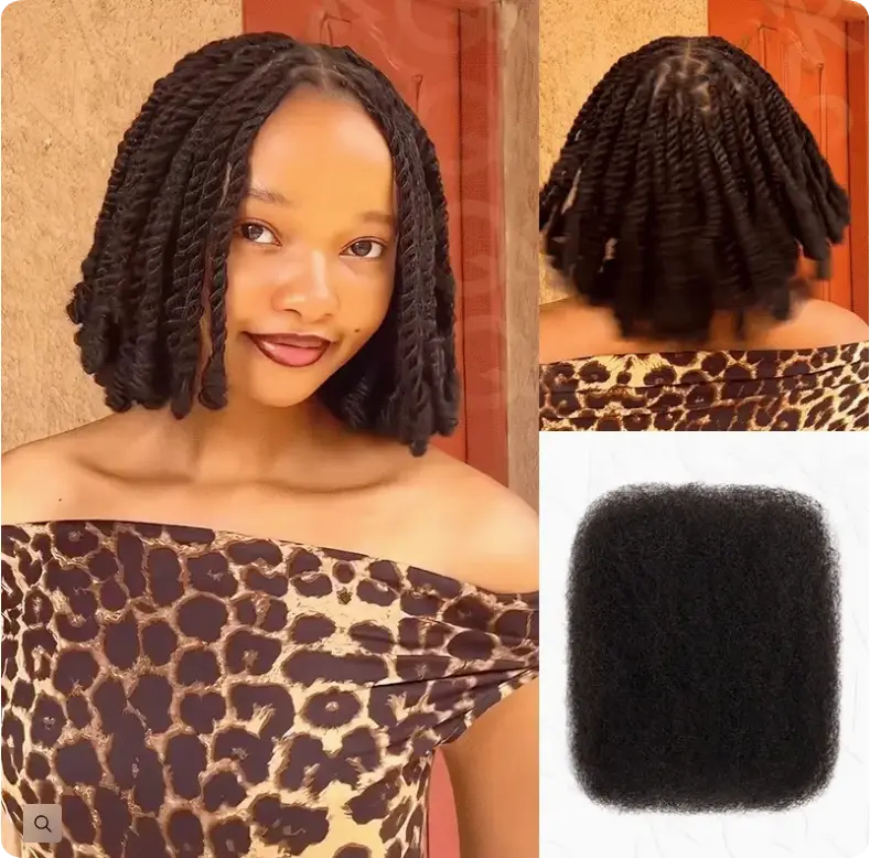QVR Type 4C Afro kinky Bulk Hair Extensions For Braiding Dreadlock Human Hair Outdoorfun Lace Closure Wigs Lace Frontal dealsforyoudays BACK To sCHOOL TikTokShopBlackFriday