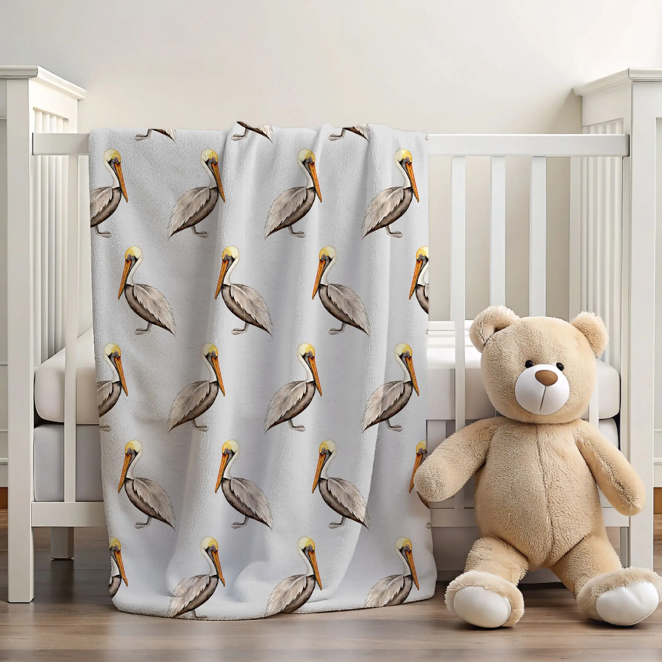 Pelican 30x40 Sherpa-backed Minky Blanket