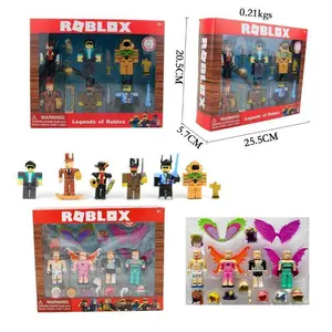 Roblox building block figurine with accessories comes in two color boxes, packaged in bags popular