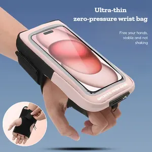 Multifunctional Phone Wrist Bag, Touchscreen Waterproof Pouch, Dustproof Storage with Card Slot, Large Capacity, Unisex Fitness & Outdoor Sports Gear