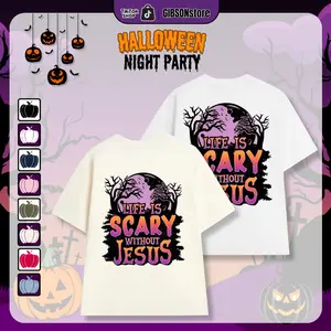 Life Is Scary Without Jesus Funny Halloween Christian T-Shirt, Fanny Halloween Shirt, Halloween T-Shirt, Cute Shirt, UNISEX SHIRT