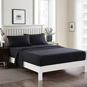 4-Piece 3000 Thread Count Microfiber Bed Sheet Set with Deep Pocket Up to 14" - Soft, Wrinkle & Fade Resistant. Durable Bedding Accessories Bedset