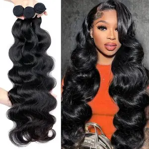 Dealsforyoudays Wavymy Budget Fridendly Brazilian Virgin 100% Human Hair Bundles Body Wave Quick Weave Sew In/Glue In Viral Hair Bundles Natural Color#SummerVibes