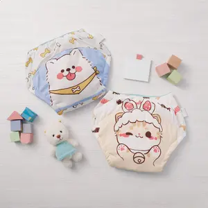 2pcs Baby Walking Pants Training Pants, Soft Breathable Diaper Pants, Comfortable Washable Reusable Potty Training Pants