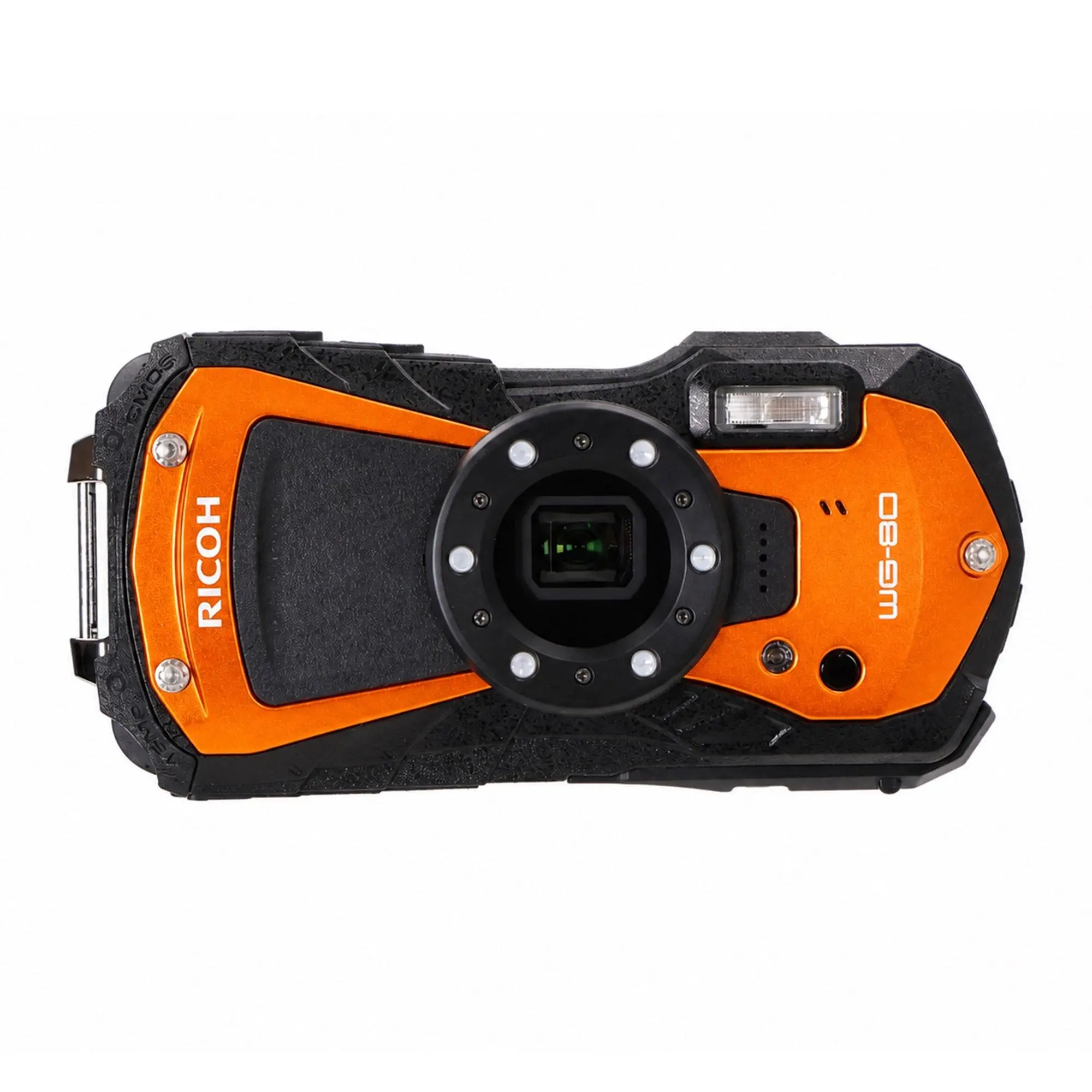 Ricoh WG-80 Waterproof Digital Camera (Orange)