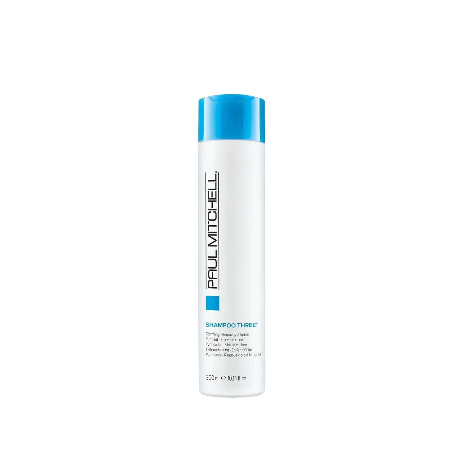 Paul Mitchell Shampoo 3 Liquid Cleanser - Clarifying Haircare for Swimmers, Removes Chlorine Buildup, Cruelty-Free Strengthening Formula for All Hair Types, 250ml, Cleansing, Any
