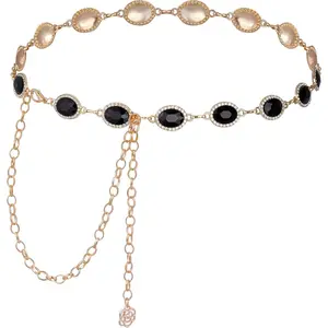 Red Chain Belt Red Western Belt for Women Metal Cowgirl Waist Belt for Dresses Jeans Cosplay Party