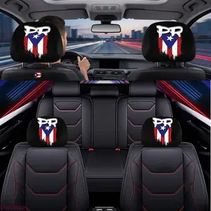 Women's & Men's 2026 Trendy Custom Initial Alphabet Emblem Car Headrest Covers Stretchy Elastic Cloth Personalized Monogram Dust Protector Versatile Daily Car Decor Hot Selling Cool Style