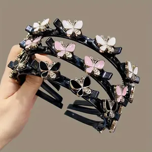 Butterfly Teeth Headband Set | 3 Styles (Gold/Pink/White) | Non-Slip Hair Accessory for Y2K & Coquette Aesthetics Gift Versatile