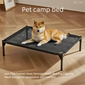 Dog camping bed for all seasons, elevated pet bed, moisture-proof, suitable for large dogs, small dog sleeping mat, mesh fabric