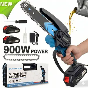 Mini Chainsaw,Portable Electric Cordless Chainsaw,Battery Powered,Small Power Handheld Chain Saws Pruning Shears for Tree Branches,Gifts for Men Women(2 Batteries&2 Chains)