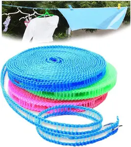 Portable Windproof Nylon Clothesline - Hanging Laundry Drying Rope for Indoor, Outdoor Camping, Home Use (Laundry Tools & Accessories)