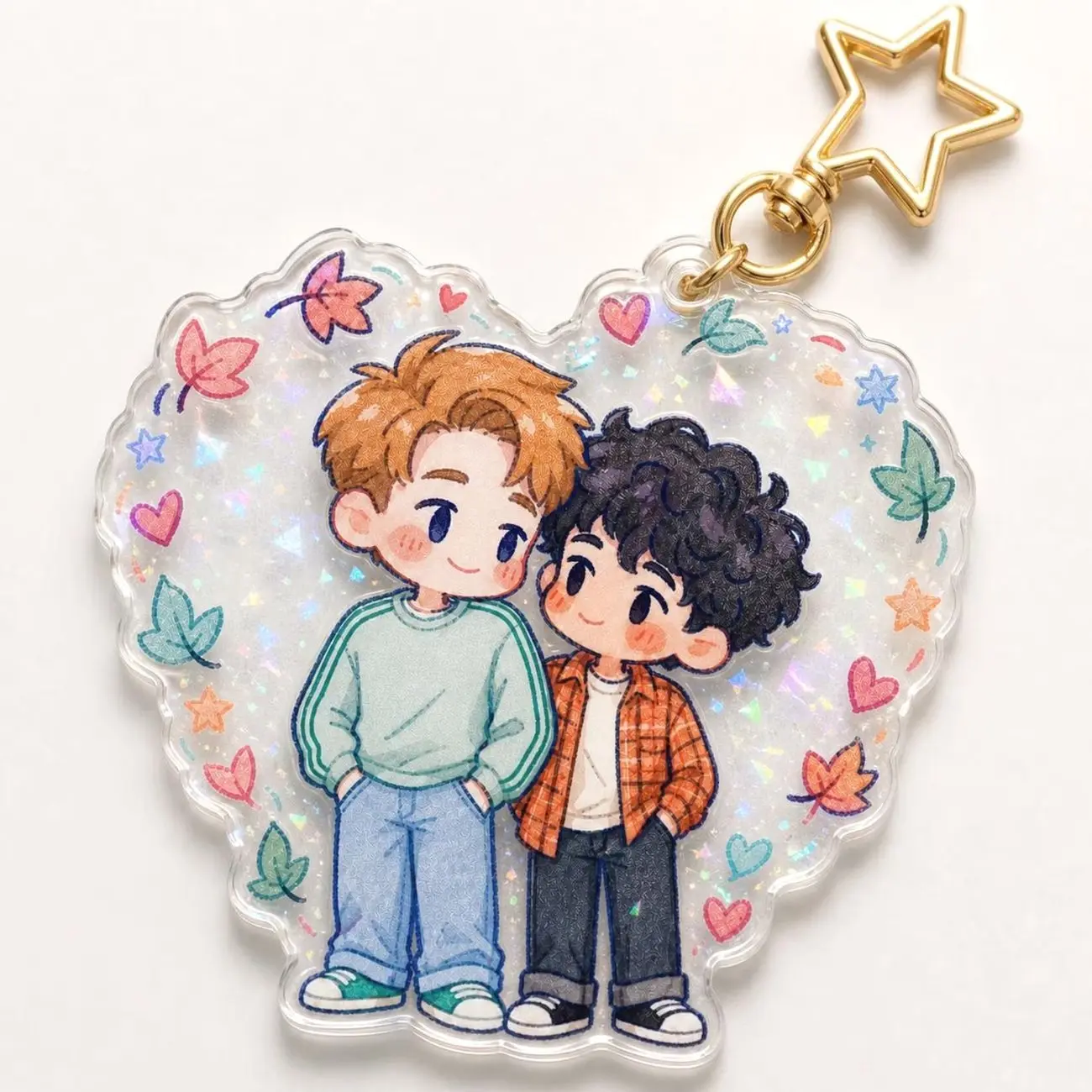 Nick & Charlie Keychain Charm, Heartstopper Forever Inspired Keyring