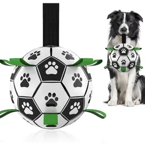 Interactive Dog Ball Durable Interactive Dog Toys for Small Medium Large Dogs Dog Stimulation Toy for Boredom Relief with 9 Grab Tabs for Outdoor and Water Play