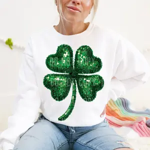 Sequin Clover - DTF Transfer - THIS IS NOT A SHIRT