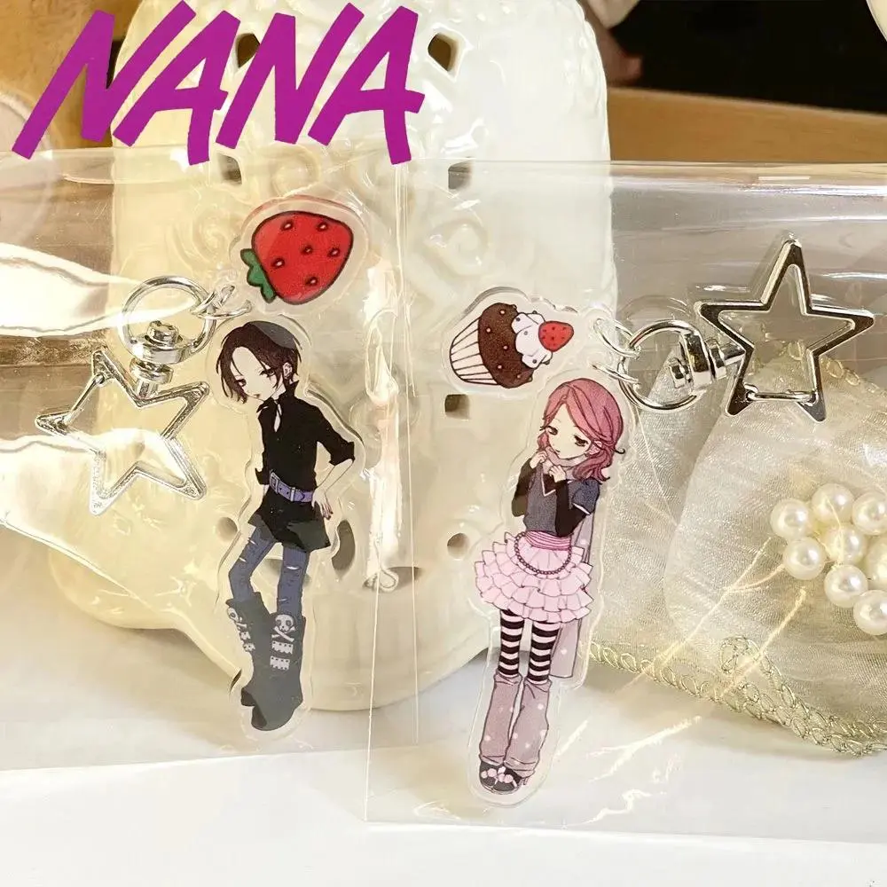 Anime Komatsu Nana Oosaki Nana Cosplay Keychain Cartoon Cute Acrylic Keyrings Backpack Key Chain Decoration