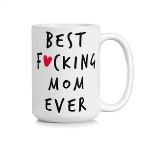 Best F-ing Mom Ever 11oz & 15oz Coffee Mug, Sassy Mother’s Day Gift Idea, Funny Mom Life Aesthetic Cup, Bold Heart Graphic Mug for Mama, Relatable Parenting Humor Mug, High-Quality Ceramic Birthday Gift for Her