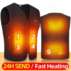10 Areas Heated Vest Men Women Usb Electric Self Heating Vest Warming Waistcoat Heated Jacket Washable Thermal Heated Clothes