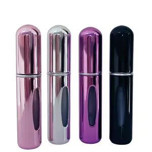 4 Packs 5ml Refillable Perfume Bottle, Travel Mini Size Decanter Body Mist Spray Bottles, Small Decants Mini Refillable Continuous Spray Bottle Perfume Atomize