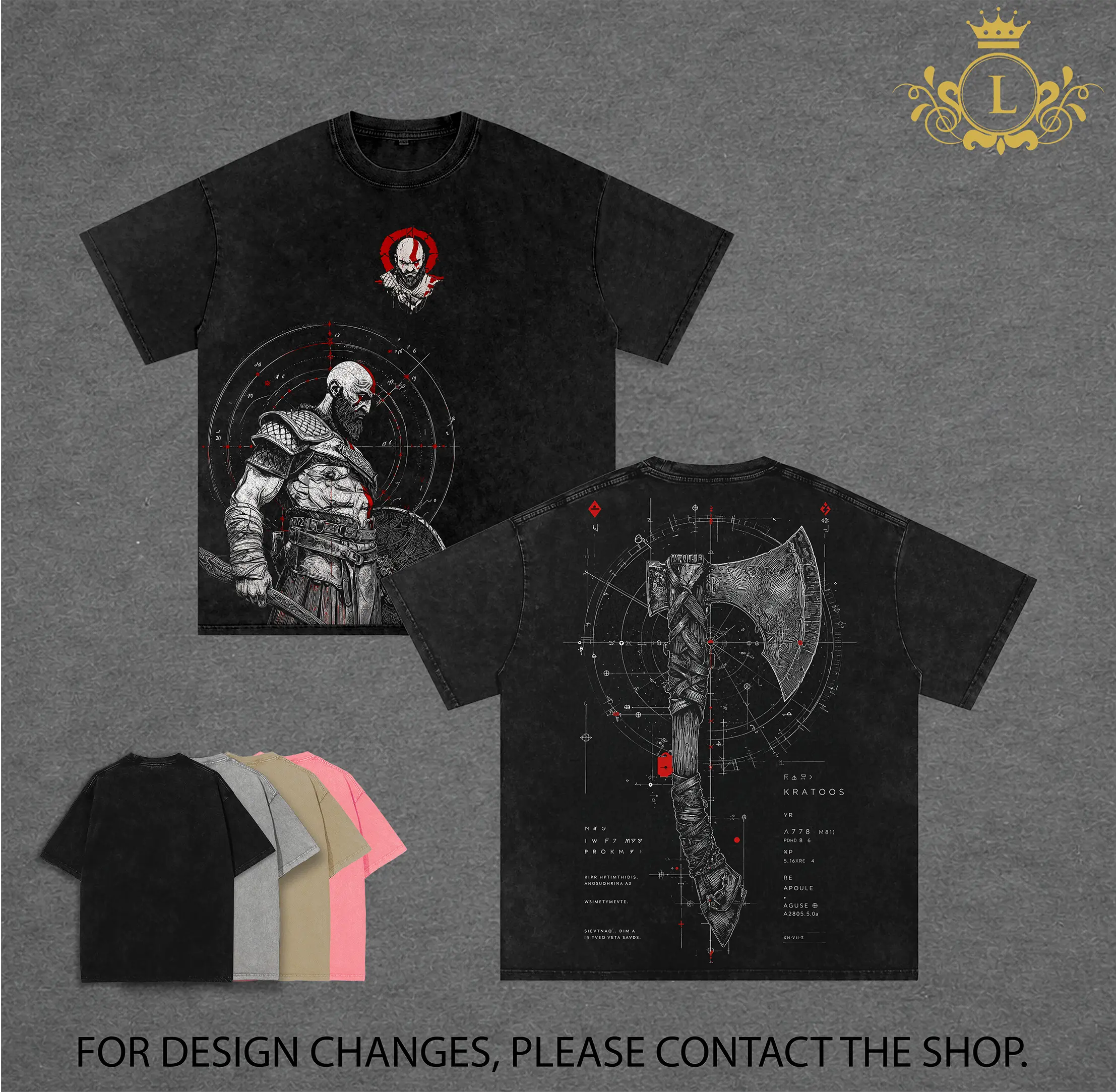 Kratos God of War Gym T-Shirt, Spartan Warrior Workout Tee, Gym Tank Top, Muscle Tank, Sleeveless Workout Shirt, Oversized Fitness Shirt, Heavyweight Cotton Training Top, Gaming Gym Shirt Gift