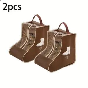 Boot storage bag with handle - suitable for flat shoes, ankle boots, and high top shoes - travel shoe storage bag, home and travel boots and shoe storage bag, hanging shoe storage bag, Shoe Bags