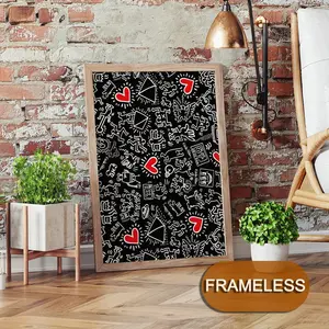 Harings Keiths Poster Music Album Modern Art 2D Poster, Suitable For Bedroom Living Room Decor. Vibrant Colors, Clear Images Ideal For Home Office Decor.