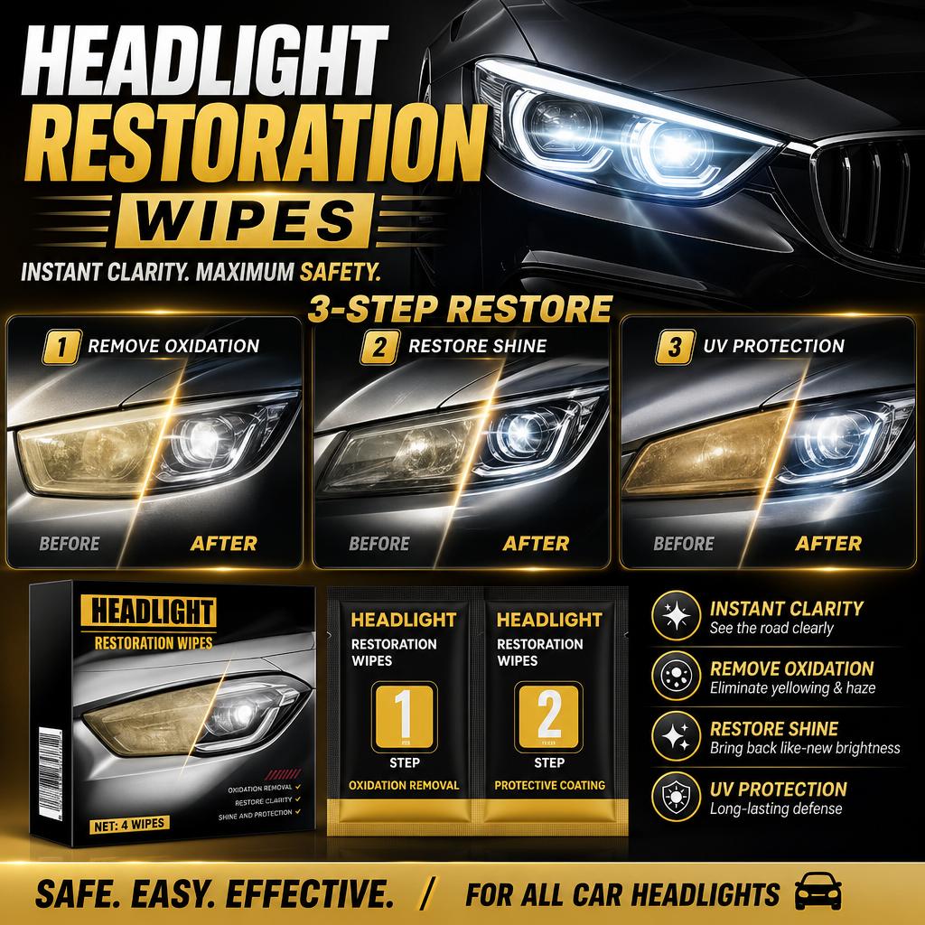 Glod Ride Headlight Coating Agent Restoration Fluid Oxidation Remover Lens Cleaner Refurbisher Quick-Drying Scratch-Resistant Liquid Remove Oxidation Enhance Protection for Car automotive care