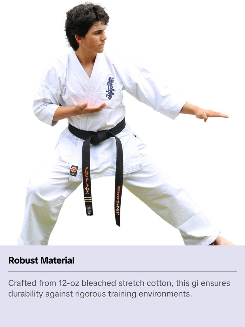 12-OZ BLEACHED KYOKUSHIN UNIFORM STRETCH COTTON