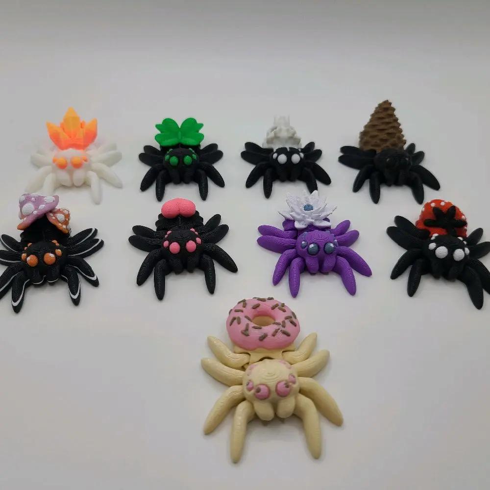 Articulating fidget spiders