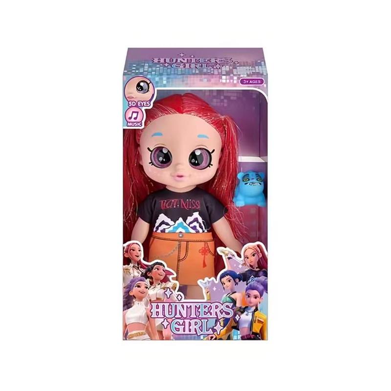 Kpop Devil Hunter Action Figure Doll 5D Eyes 10 Inch 5 Joints Movable Anime-Rumi, Mira and Zoey, Anime-Inspired Dolls, Merch Gift for Fans & Kids