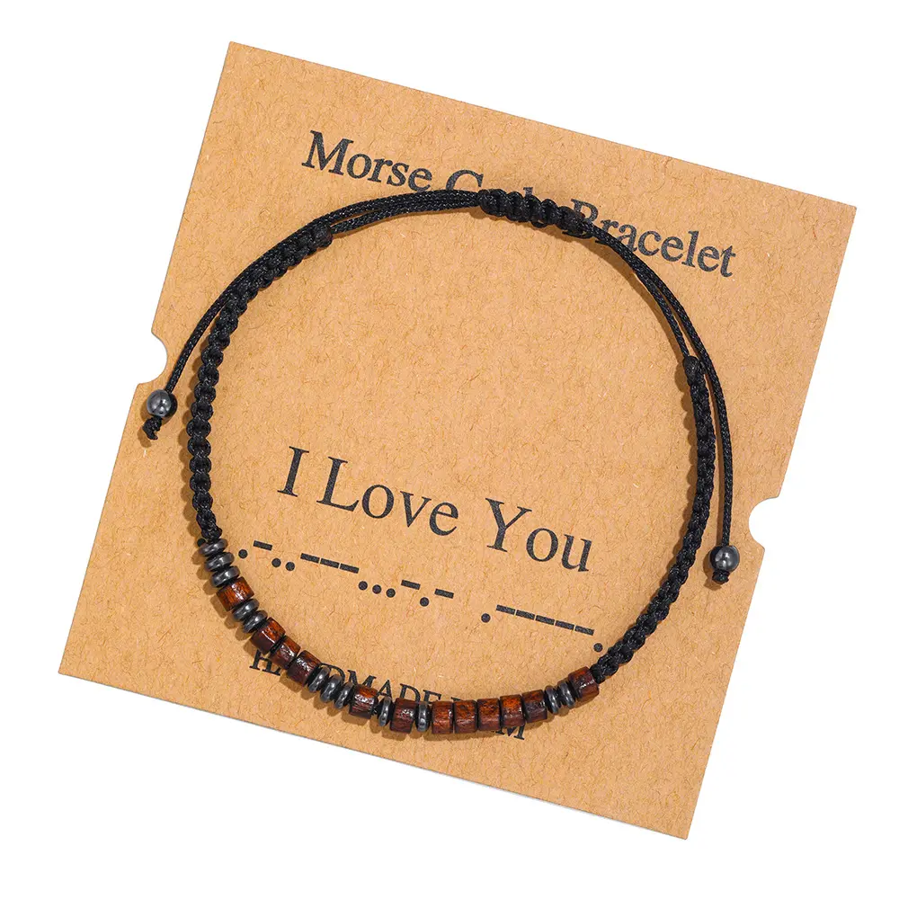 Braided Bracelet Morse Code Alphabet Number Couple Bracelet Morse Code Bracelet Creative Gift Braided Bracelet Morse Code Alphabet Number Couple Bracelet Morse Code Bracelet Creative Gift